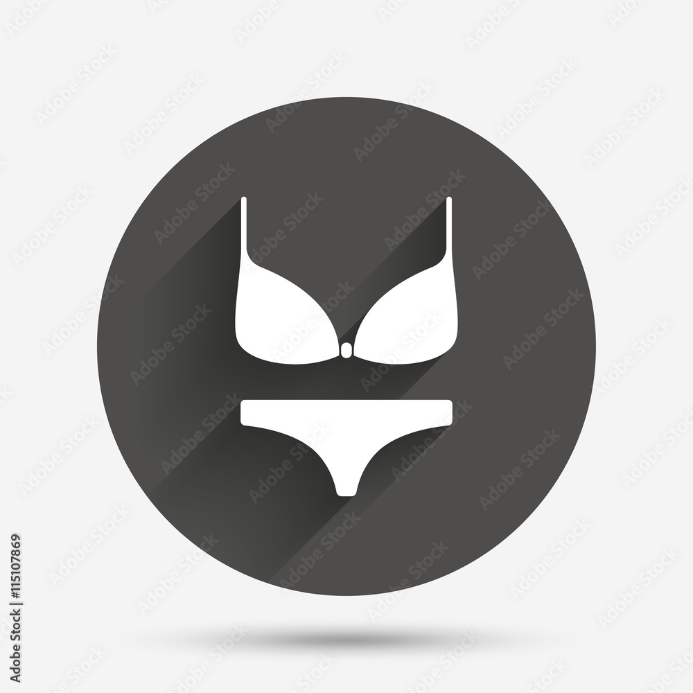 Women bra and panties icon. Intimates underwear. Women bra and panties icon. Intimates underwear.