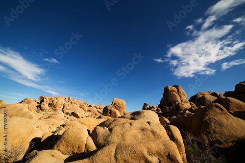 Rocks with Blue Sky in the Joshua Tree National Park, USA