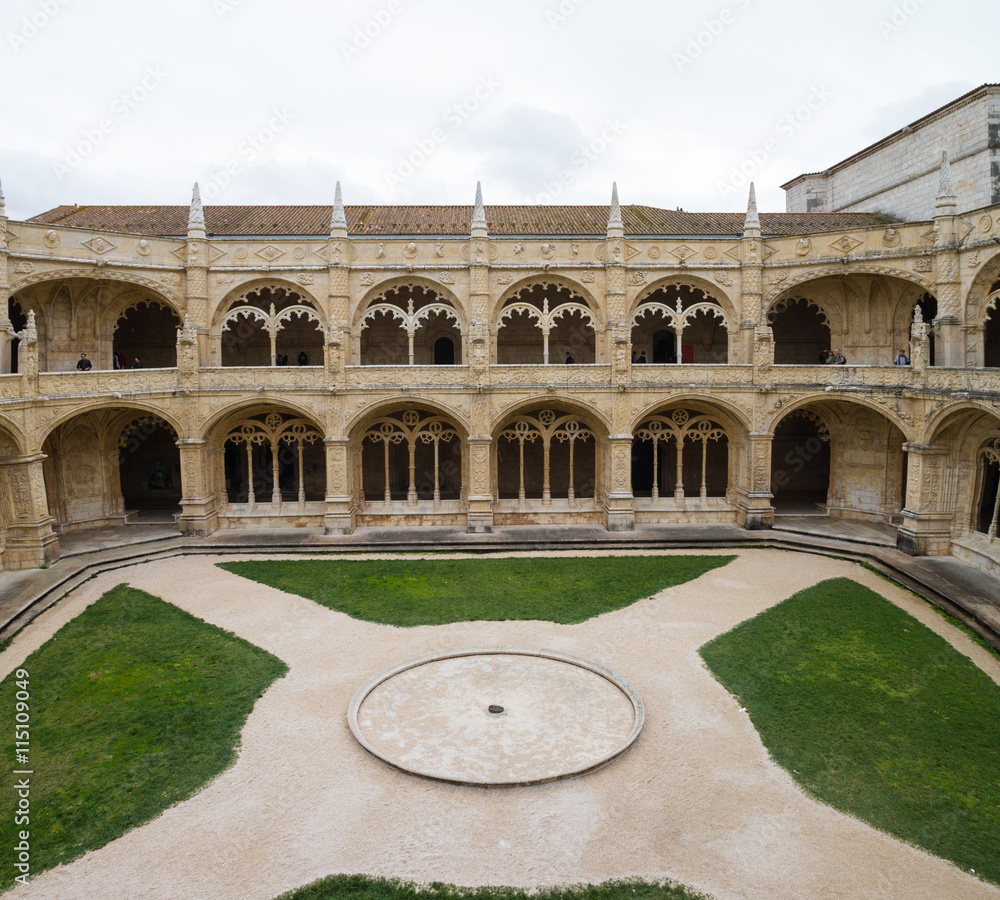 Lisbon, the cloister of the Monastery Dos Jeronimos