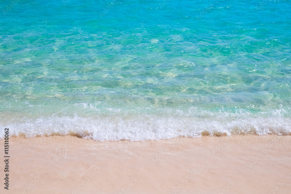 Tropical sandy beach and blue sea