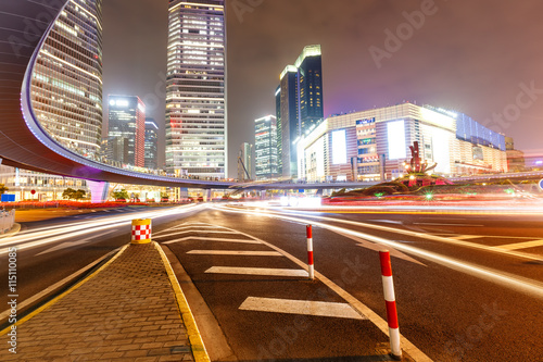 Beautiful modern cityscape at night in Shanghai，China © ABCDstock