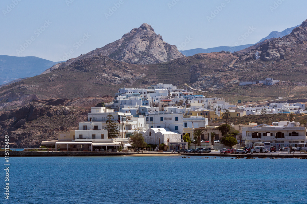 Panoramic view of chora town, Naxos Island, Cyclades, Greece