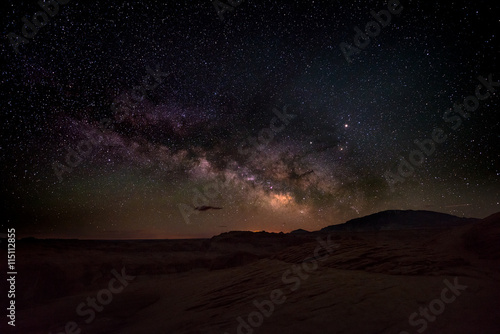 Milky Way rising behind Navajo Mountain