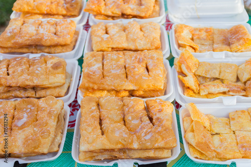 Tableau sur toile sweet roti with sweetened condensed milk on top