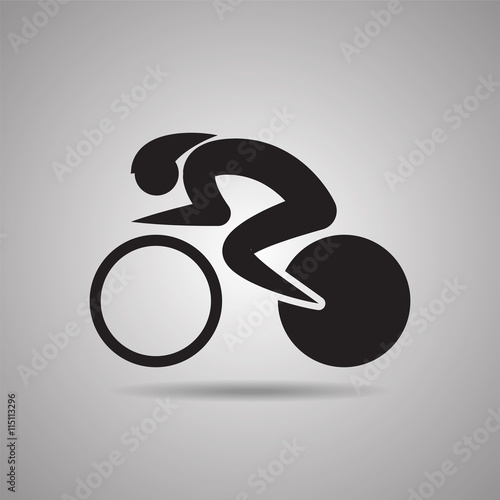 Track cycling sport icon and symbol