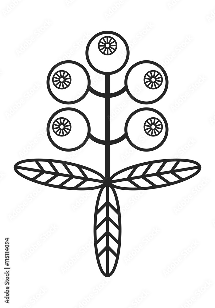 Flat linear icon. Berry and fruit object. Vector Flat linear icon. Berry and fruit object. Vector