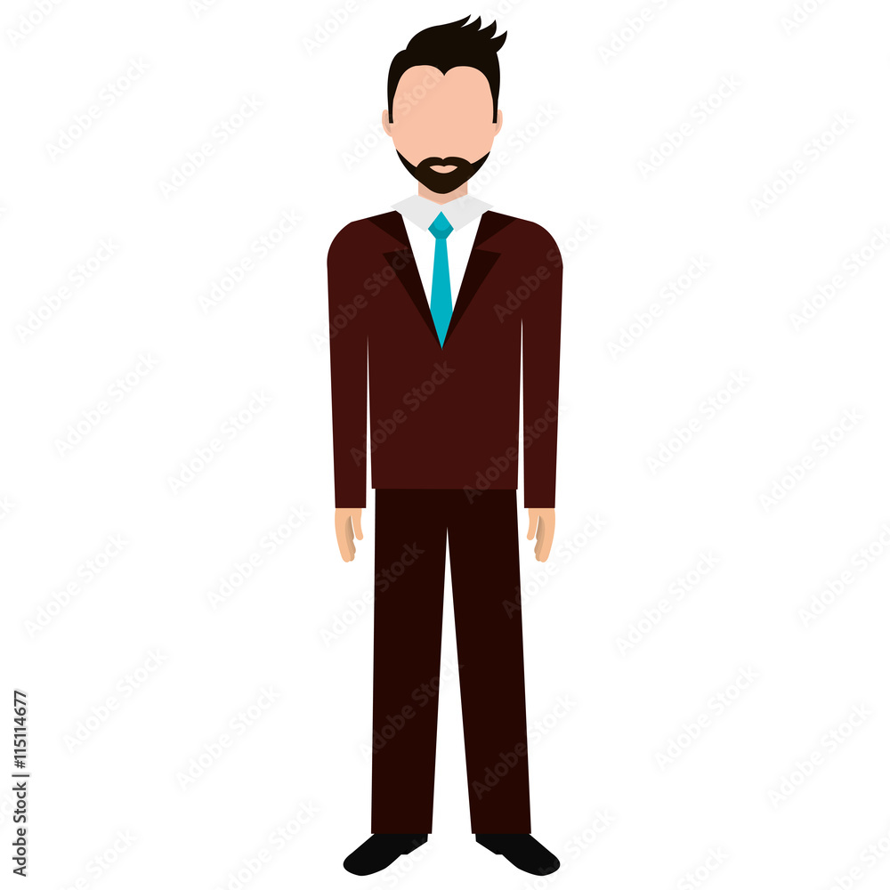 Businessman body complete avatar isolated flat design, vector illustration. Businessman body complete avatar isolated flat design, vector illustration.