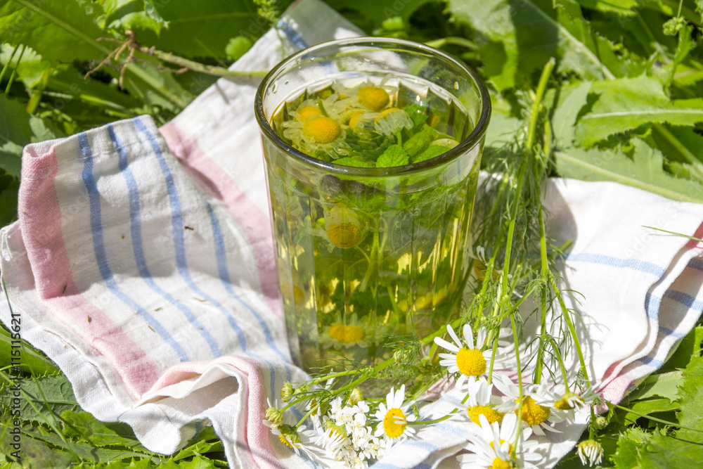 Medicinal herbal tea of chamomile