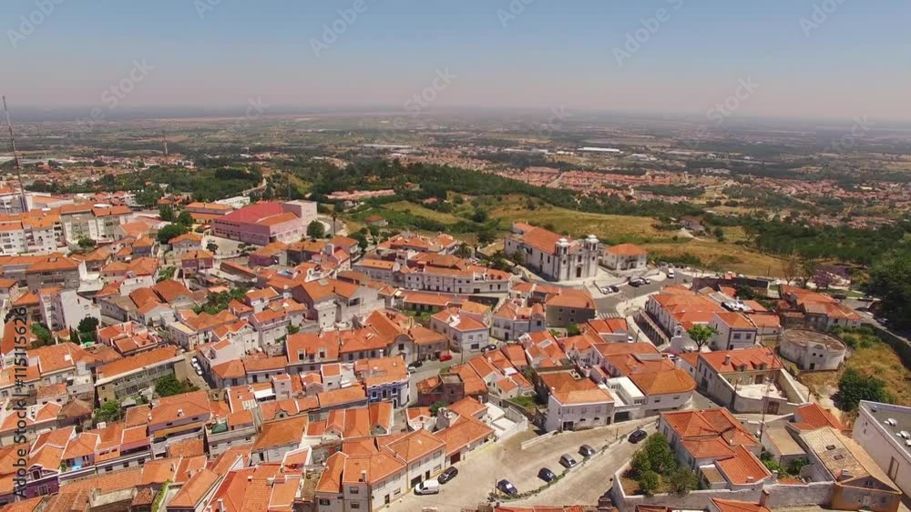 Historic centre of Palmela aerial view Portugal Historic centre of Palmela aerial view Portugal