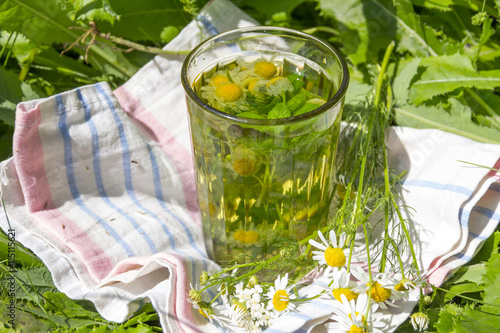 Medicinal herbal tea of chamomile
