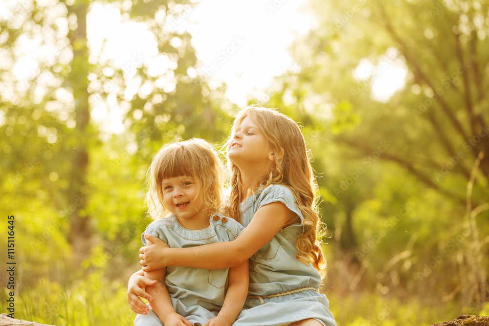 Two cute little sisters Two cute little sisters