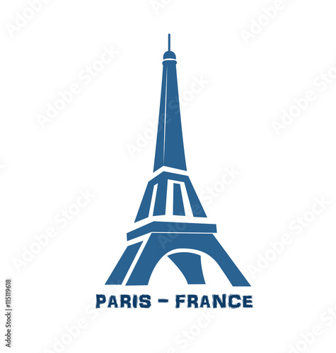 Eiffel Tower Paris France logo