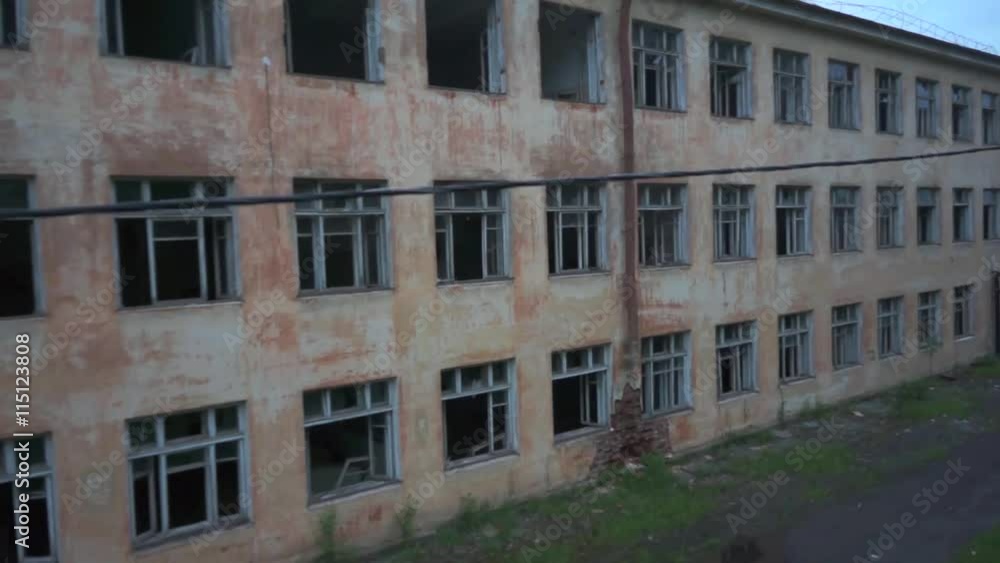Abandoned school flying up Abandoned school flying up