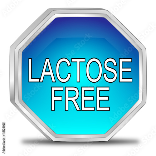 Lactose free Button - 3D illustration