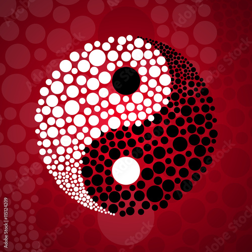Abstract symbol ying yang of harmony and balance