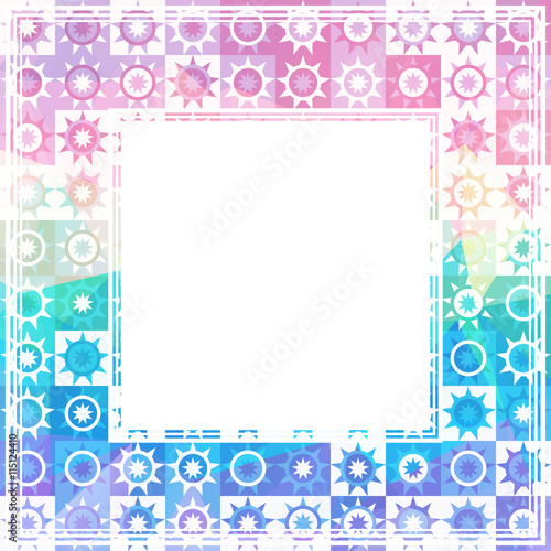 blue pink border