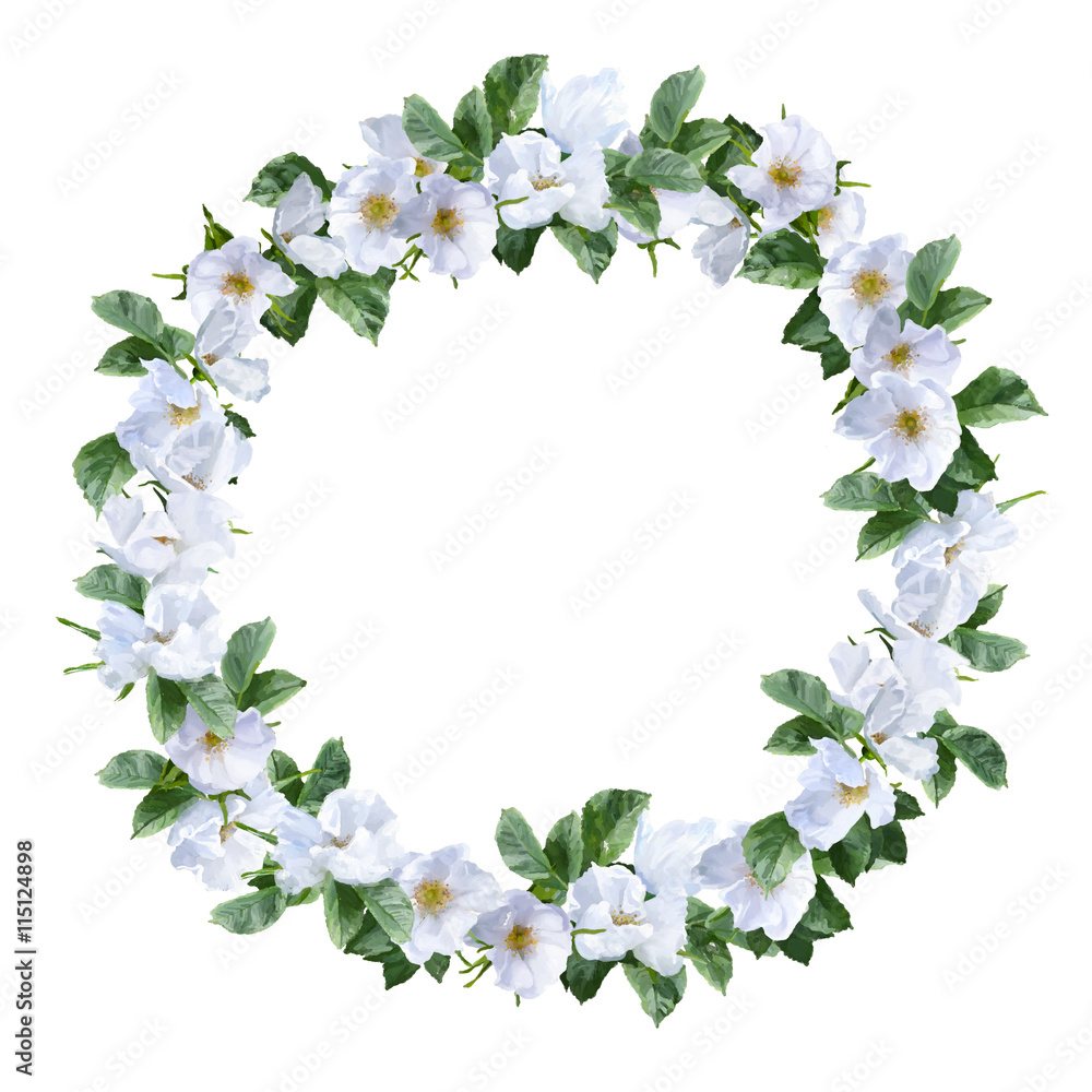 Watercolor Flower Wreath Watercolor Flower Wreath