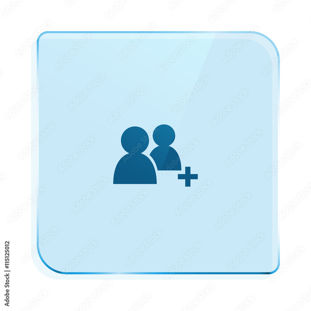 Add new user account flat icon for apps Add new user account flat icon for apps