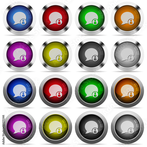 Blog comment owner glossy button set
