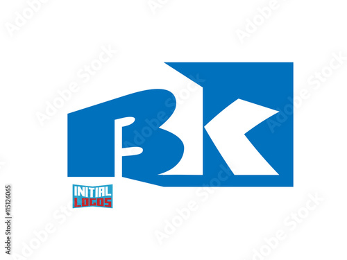 BK Initial Logo for your startup venture