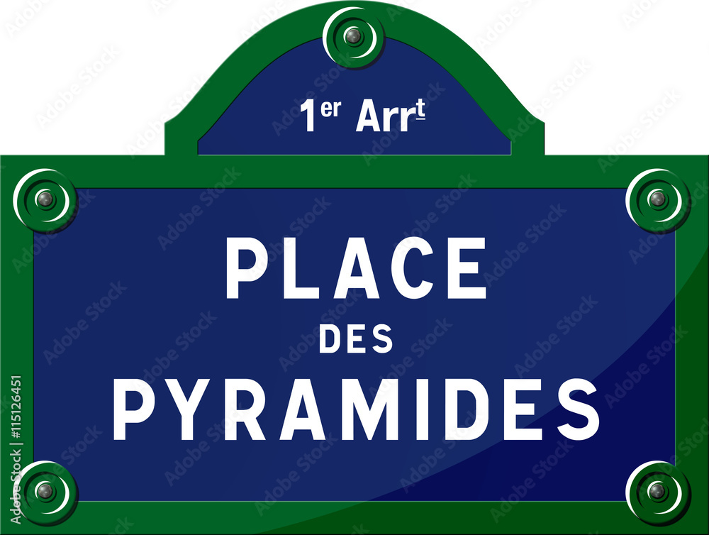 Panneau place des pyramides 75001 Paris Panneau rue parisienne France ilustração do Stock Panneau place des pyramides 75001 Paris Panneau rue parisienne France ilustração do Stock