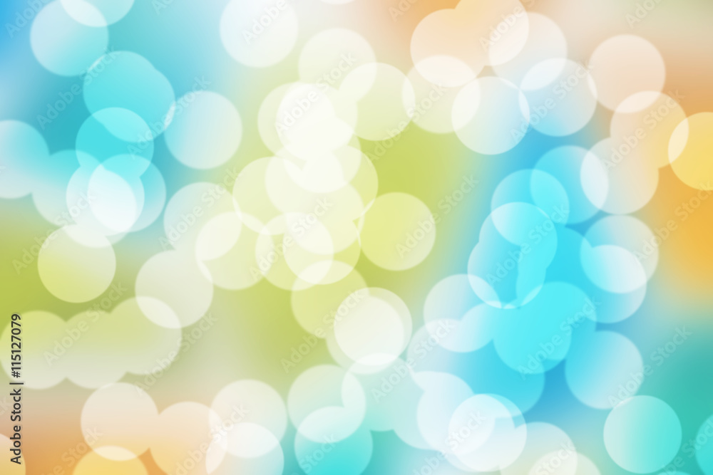 big size of beautiful bright colorful blur bokeh abstract background, this  size of picture can use for desktop wallpaper or use for cover paper and  background presentation, illustration, yellow tone Stock Illustration |