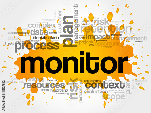 MONITOR word cloud collage, business concept background