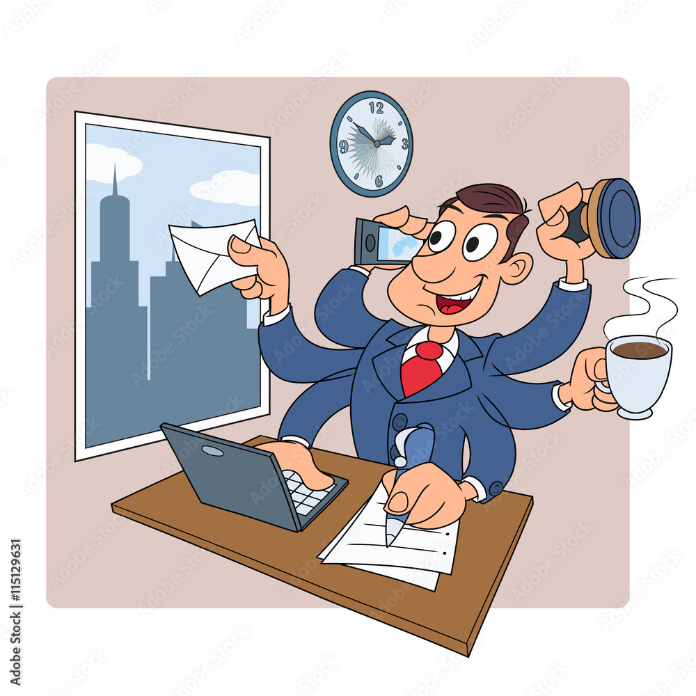 Busy businessman at office 2 Busy businessman at office 2