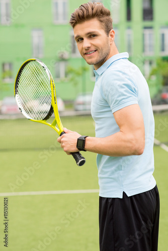 Joyful sportsman ready to play © Yakobchuk Olena