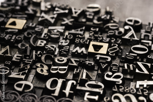 Historical letterpress types, also called as lead letters. These kind of letters were used in Gutenberg presses. These letters were the beginning of typography. And were used in typesetting photo