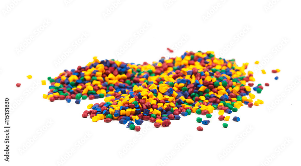 Fototapeta premium tinted plastic granulate for injection moulding process
