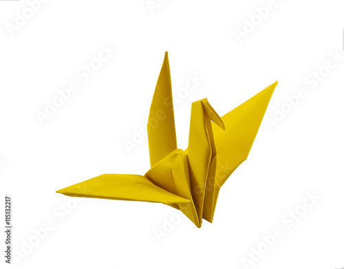 Bird paper on white background