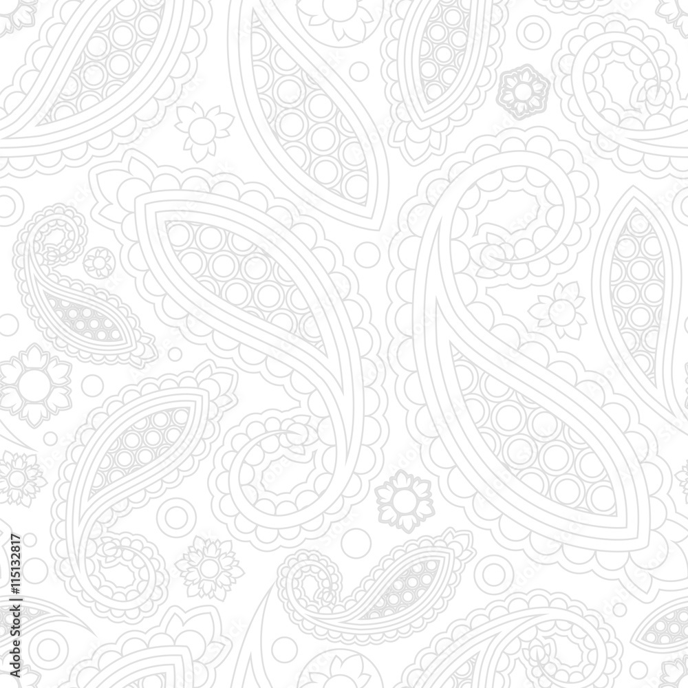 stock vector abstract seamless paisley pattern. orient floral or