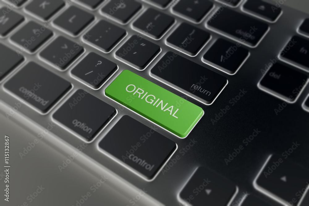 Computer keyboard with original button Computer keyboard with original button
