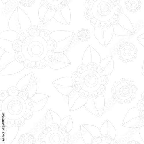 stock vector abstract seamless  pattern. orient floral ornament