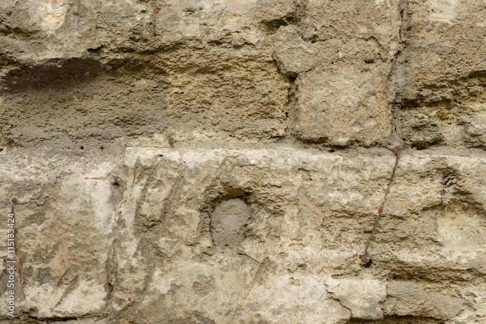 Fototapeta premium Brick texture with scratches and cracks