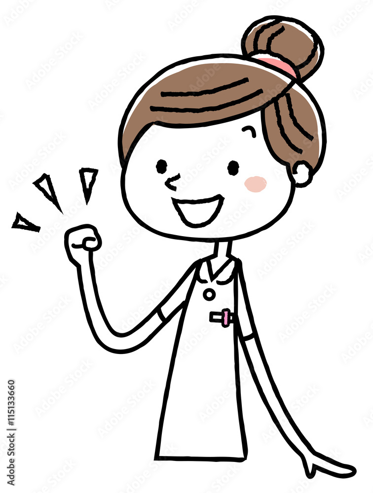 看護師の女性：　やる気
