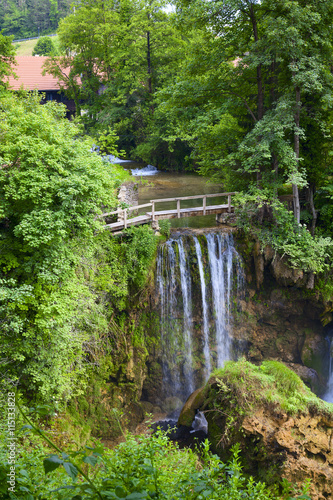 Rastoke village with a lot of waterfalls. Slunj. Croatia.