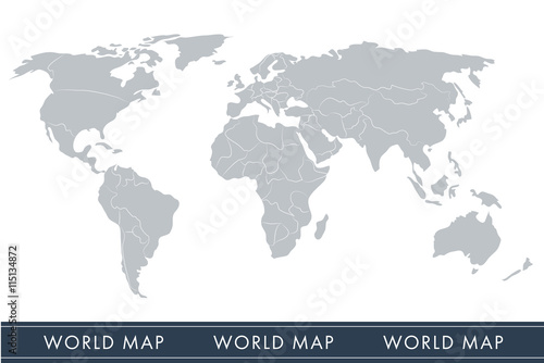 world map vector with countries