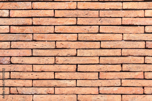 Orange brick wall texture. Grunge retro vintage of brick wall background for design with copy space for text or image.