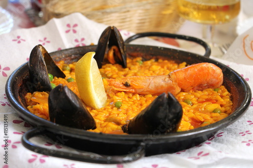 Paella traditional Spanish food