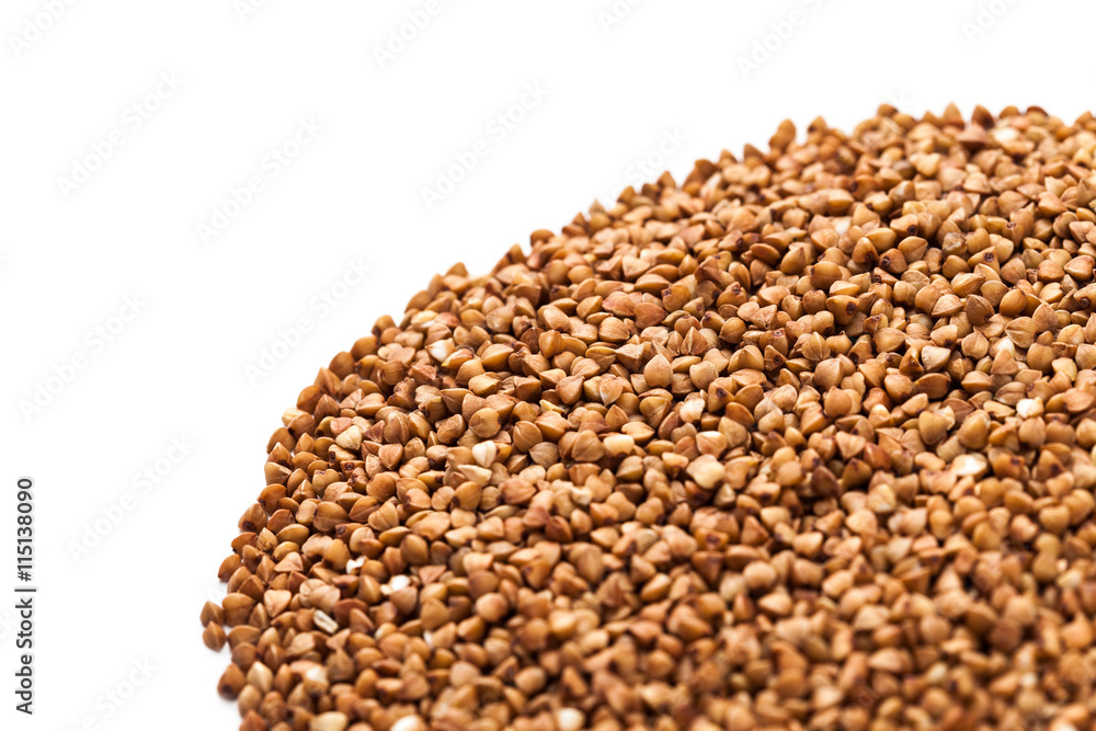 buckwheat isolated on white background buckwheat isolated on white background