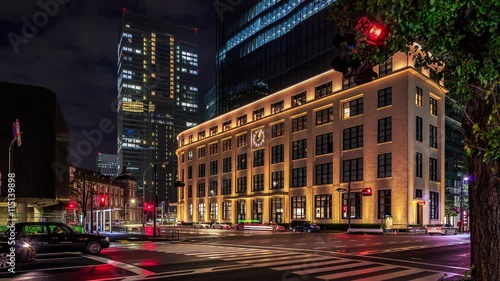 Timelapse of Arround Midnight Tokyo Station