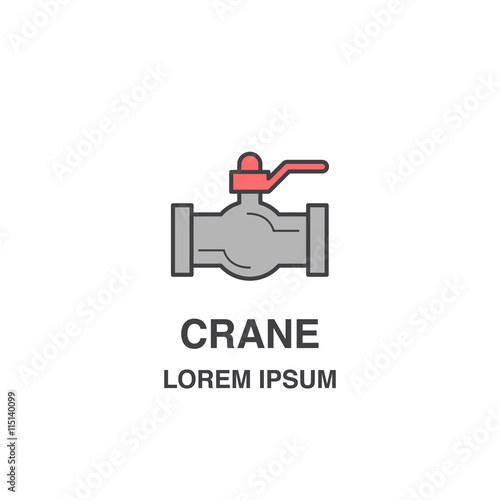 Crane flat icon
