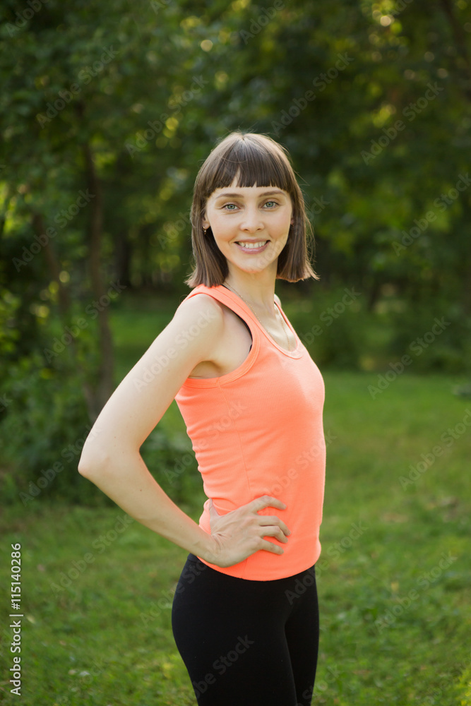 portrait fitness woman after training outdoors
portrait fitness woman after training outdoors