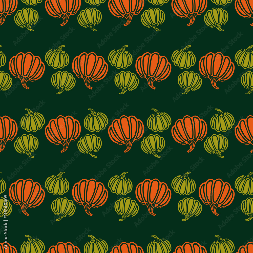 Seamless pattern with silhouette pumpkins. Vector clip art. Seamless pattern with silhouette pumpkins. Vector clip art.