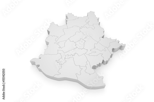 Stuttgart Bezirke 3D