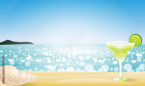 Summer seascape blur bokeh