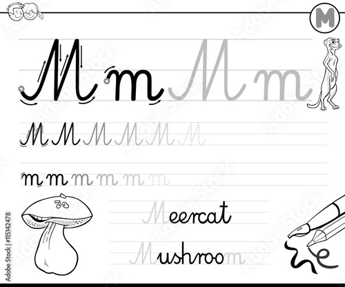 learn to write letter m