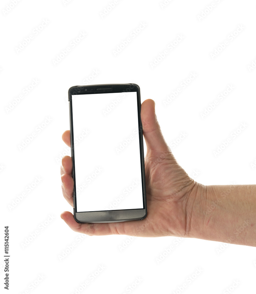 female hand with mobile phone